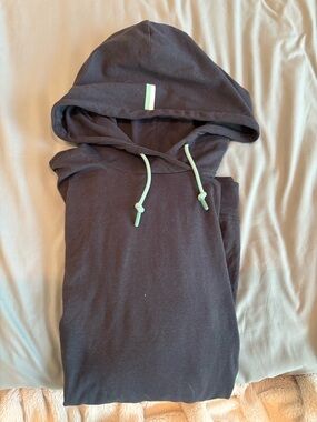 Rhoback Heather - Postgame Gray Hoodie with Mint Drawcords (XL)